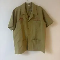 70s Nat Nast ポリコットン ボーリングシャツ オープンカラー 〜XL