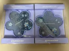 スターバックス　桜SAKURA コースター　エアリーブルー　2枚セット