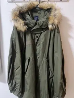 BACK NUMBERオリーブグリーン ファー付きモッズコート