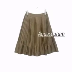 ＃ Aquascutum アクアスキュータム プリーツスカート ブラウン 春夏のサムネイル