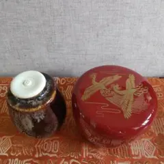茶道具 期間限定特価 木製 薄茶器 3点セット(柿型茶器・曙棗・竹茶器