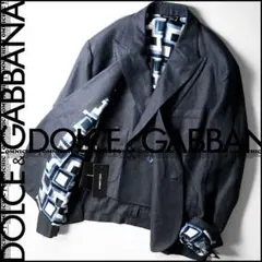 DOLCE&GABBANAレイヤードドッキングジャケット50ドルチェガッバーナ麻のサムネイル