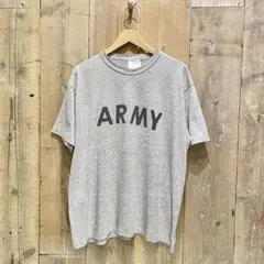 【XL】90s USA製 ARMY ビンテージ Tシャツ ミリタリー グレーのサムネイル