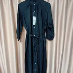 新品GU ブラックシャツワンピース S