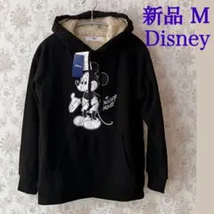 【タグ付き新品 M】Disneyミッキー フード付きボアパーカー