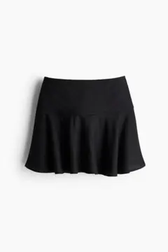 H&M リネンブレンド フレアスカート ブラック ミニスカート EUR36