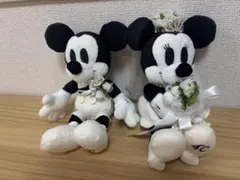 4℃ ミッキー　ミニー　ウェディングぬいぐるみ