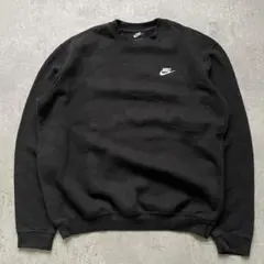 XL NIKE ナイキ スウェット 刺繍ロゴ 黒 ブラック パキスタン製