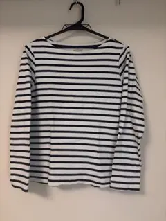 無印良品 MUJI ボーダー ボートネック カットソー コットン　長袖