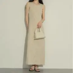 NEUNA バックオープンリボンセミフレアワンピース