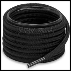 ロープ(丸)/シューレース(靴紐)/ブラック/120㎝【10】