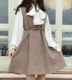 アプレジュール アソートチェックジャンスカ vネックワンピース ガーリー 量産型