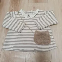 petit main 襟付き長袖カットソー 100cm