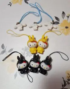 キティちゃん‪✕‬ロディ たっち＆お座り シナモロールストラップ 8個セット