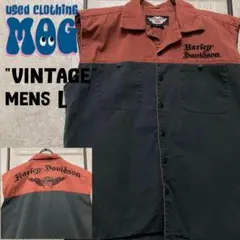 《US古着》ハーレーダビッドソン ロゴ刺繍 ノースリーブシャツ メンズL