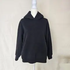 GU 黒 フード付きパーカー レディース