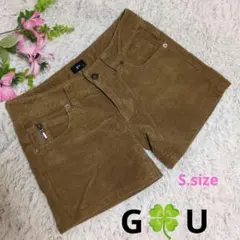 【美品】GU コーデュロイ ショートパンツ ブラウン Sサイズ