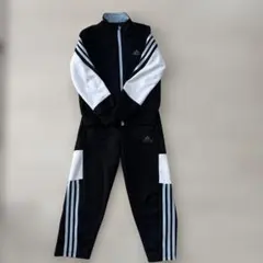 adidas ジャージ上下セット J130 黒/白
