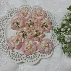 ❤︎巻きバラ付き素敵なモチーフ❤︎