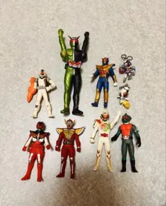 ジャンク　仮面ライダーW オーズ フォーゼ 鎧武 ソフビ フィギュア まとめ売り