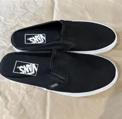 VANS 23.5 クラシック スリッポン ミュール 黒 キャンバス