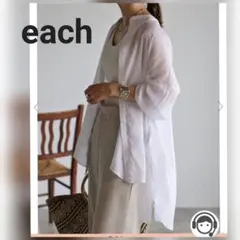 each/イーチ 前後差シアーシャツ
