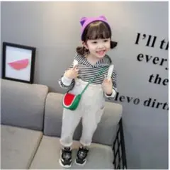 【新品未使用】韓国子供服 サロペット  パーカー 2点セット （試着画像あり）