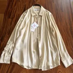 未使用 UNIQLO ユニクロ イネスシルクサテン　SILKブラウス 長袖 M