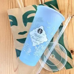 スターバックス　ミステリーカラーチェンジングリユーザブルコールドカップ　ブルー青