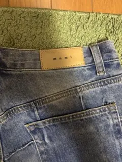mnml チェック柄デニムパンツ ライトブルー - メルカリ