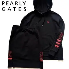 Pearlygates パーリーゲイツ　セットアップ　ニット　パーカー　スカート