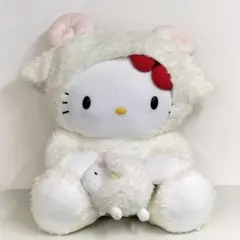 レア 当時物 ハローキティ ぬいぐるみ 羊 特大 2002 干支 XXL ヒツジ レア 当時物 ハローキティ ぬいぐるみ 着ぐるみ 羊 特大 2002年 XXL