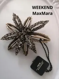 WEEKEND　MaxMara　ブローチ　ボタニカルデザイン　タグ付き　大ぶりのサムネイル