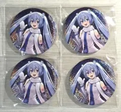初音ミク 雪ミク×ひろはこ ホログラムトレーディング缶バッジ 函館Ver.