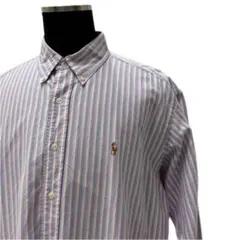 90’s Ralph Lauren ストライプ オックスフォード シャツ XL