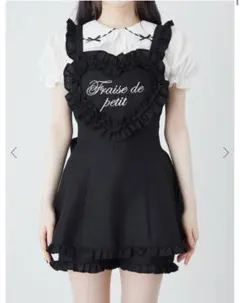 Ank Rouge ハートエプロンSETUP ブラック セットアップ