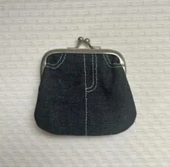 デニム がま口財布