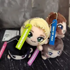 豆柴の大群　寝そべりキーチェーンマスコット　４種類セット