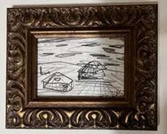 ☆坂本直行☆「 雪景色」ペン画 八ツサイズ 未使用！ - メルカリ