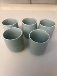 伊万里色鍋島　青磁湯呑み5客セット