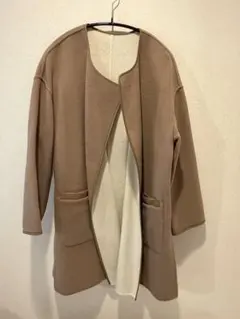GALLARDAGALANTE リバーシブルウールコート　アイボリー/キャメル