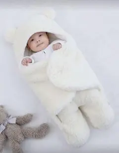 シーイン　クマ耳付きフリースブランケット