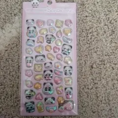 3Dレリーフクリスタルシール　ぽっこりシール　パンダ