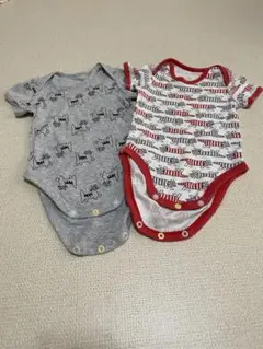 ユニクロ　UNIQLO リサ・ラーソン 動物柄・ストライプ ボディスーツ 2枚