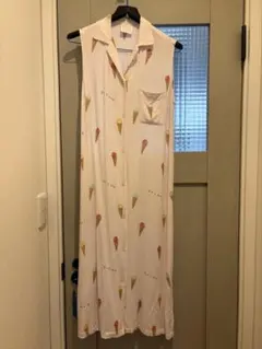 GELATO PIQUE アイスクリーム柄 ノースリーブドレス