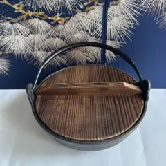 鉄製 吊り鍋 木蓋付き アンティーク　南部鉄器　南部池永 時代物 鉄製 吊り鍋 木蓋付き アンティーク 南部鉄器 南部池永 時代物 - メルカリ
