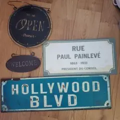 ビンテージ風　アメリカン　ハリウッド　オープン・クローズ　サインプレート　まとめ