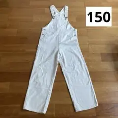 【150】白　オーバーオール　デニム