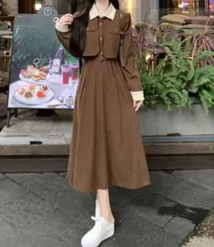 FAVORITO ブラウンワンピース