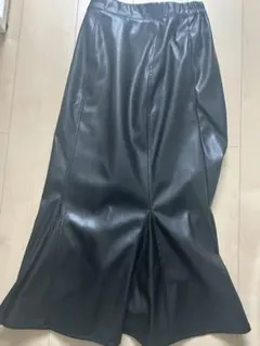 レザー マーメイドスカート ブラック